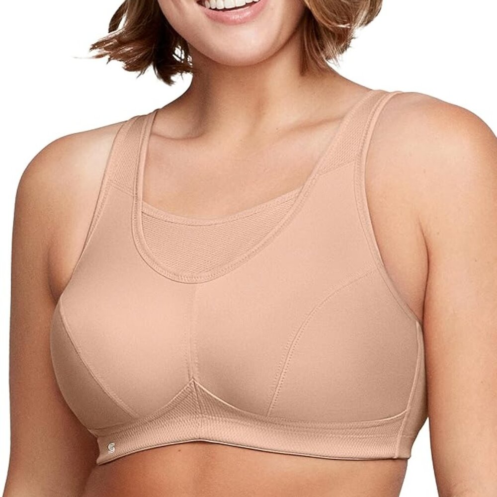 Glamorise Women's No-bounce Camisole Sports Bra Wirefree 1066 40C NWOT Cafe